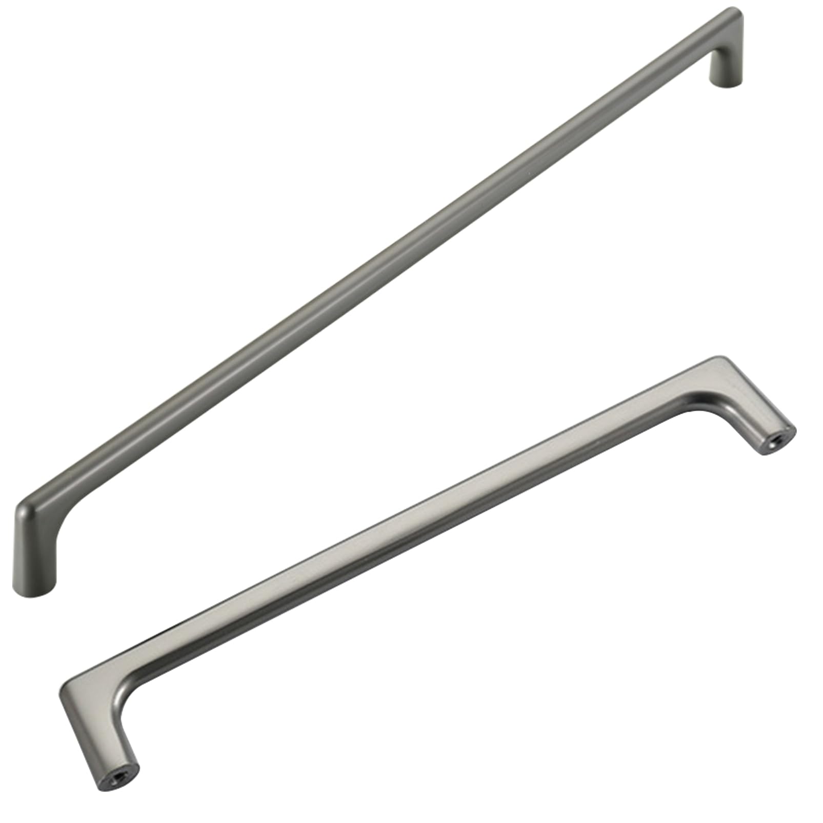Semplicità moderna, maniglie for armadietti da cucina moderne, maniglie for armadietti da 2 pezzi nere, lega di zinco solida | Superficie anodizzata, distanza tra i fori: 96.320 mm, maniglie dei casse