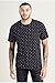 True Religion Men's All Over Monogram Tee T Shirt, BLACK, M
