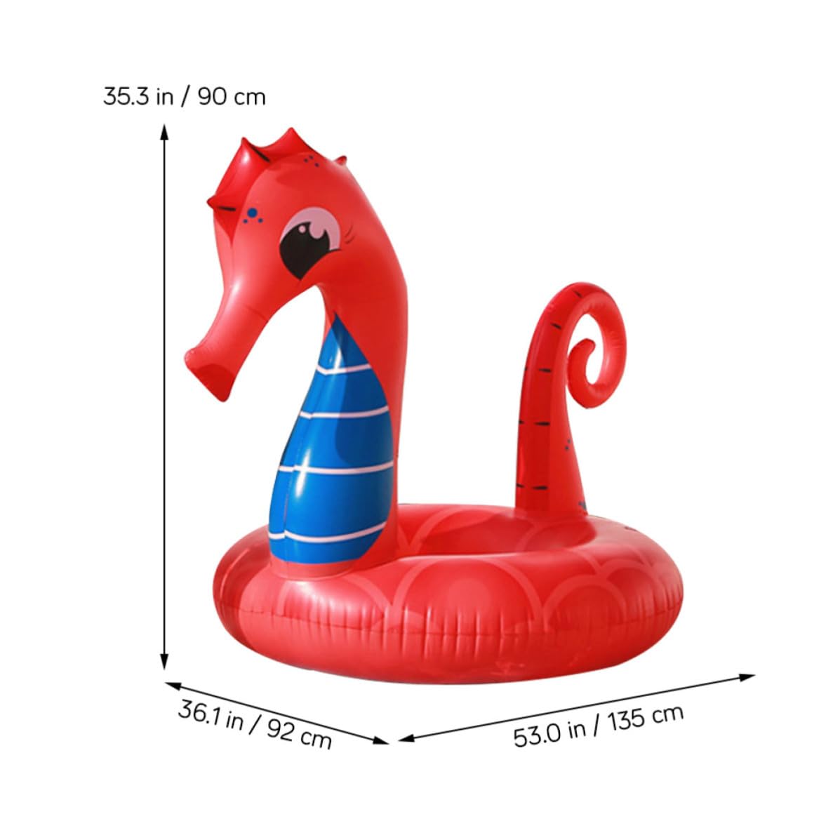Bouée Gonflable pour Adulte en PVC, Fête Estivale, Rouge