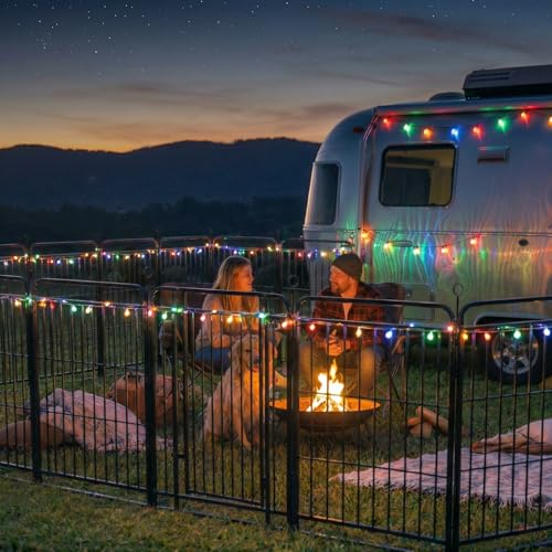 Image of Dog Fence Outdoor for Yard 16 Panels 40'' Rustproof Metal Dog Playpen