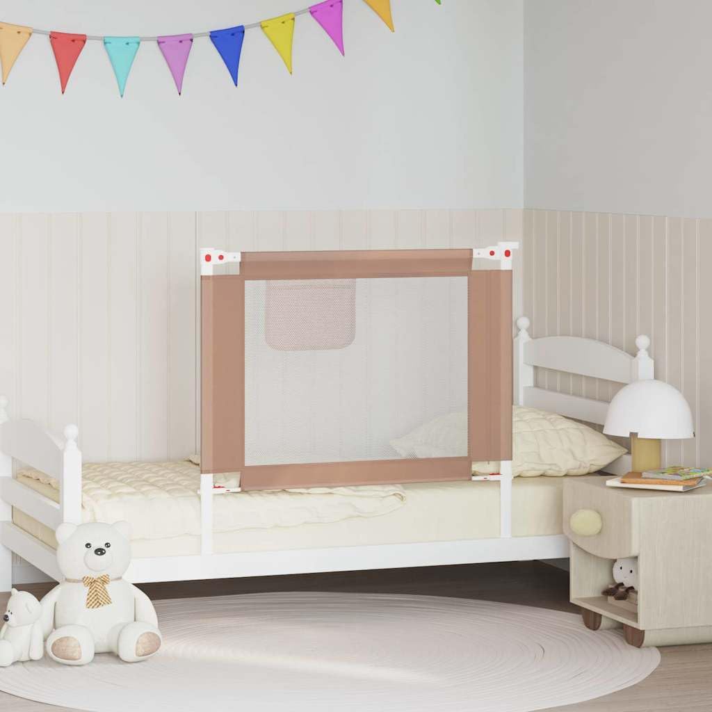 Bettgitter Kleinkind Rausfallschutz 90x25 cm Taupe Stoff