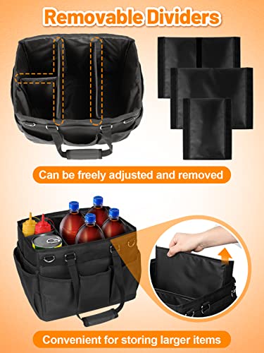 Grilling Caddy For Camping - Large Outdoor Bbq Cooking Condiment Utensil Plate Organizer, Tailgating Camper Travel Rv Accessories Storage Bag With Handle And Crossbody Strap #TOP3