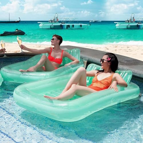 Chaise longue gonflable de piscine avec appui-tête réglable pour été - 5