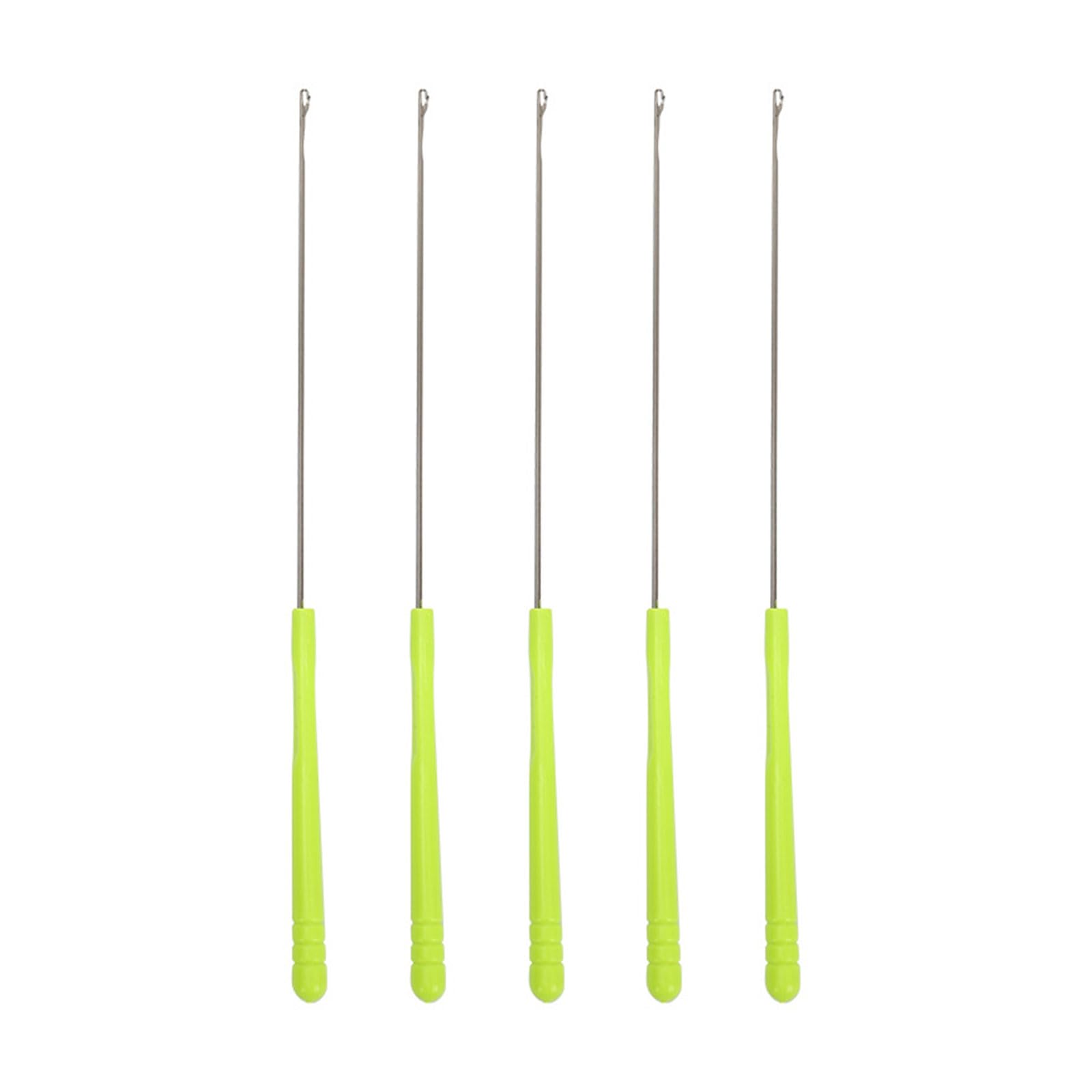 Hredwep 5PCS Handle Crochet Needle Hook Crochet Needle for Hair Braiding, Dreadlock Beads, Crochet Making