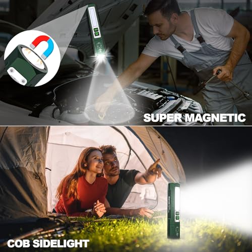 Image of Rechargeable Magnetic Flashlights, Bright Small Powerful Pocket Flashlight