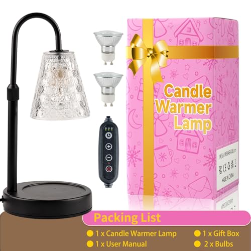 ACED Kerzenwärmer-Lampe mit Timer und Dimmfunktion, Weihnachts- und Geburtstagsgeschenk für Frauen und Mütter, Einzugsgeschenk, Dekoration für neues Zuhause, Wachsschmelzer für Duftkerzen im Glas