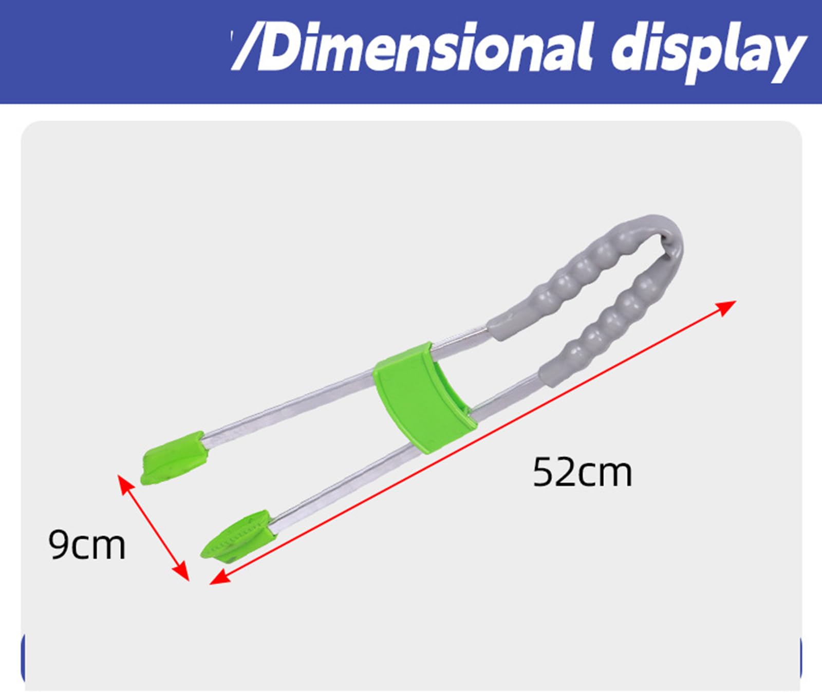 Müllsammler mit langem Griff, Greifwerkzeug, Leichter Müllsammelclip, ergonomischer Griff für die Reinigung im Freien und das Sammeln von Müll,A