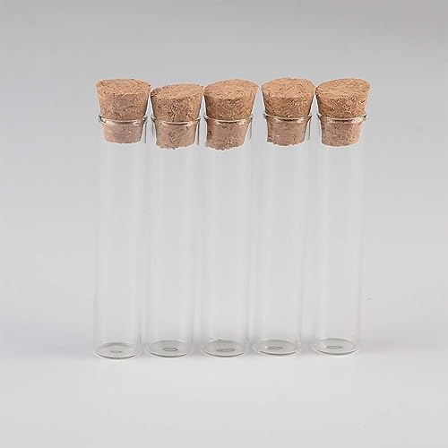 Miniatura 8 de 100 mini botellas de vidrio colgantes de 0.1 fl oz con tapón de corcho, decoración de botellas pequeñas, frascos de manualidades, frascos de regalo,