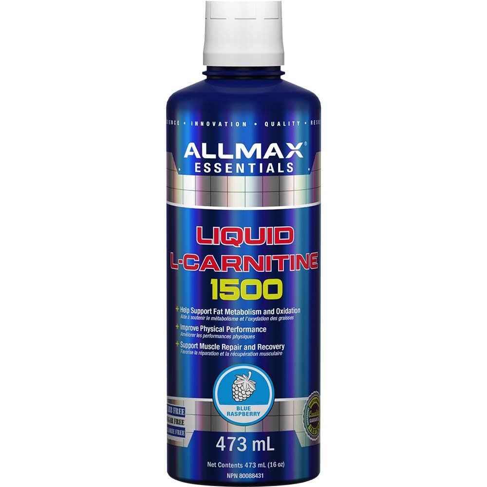 ALLMAX Nutrition Liquid L-Carnitine 1500, Blue Raspberry, 16 oz (473 ml)
