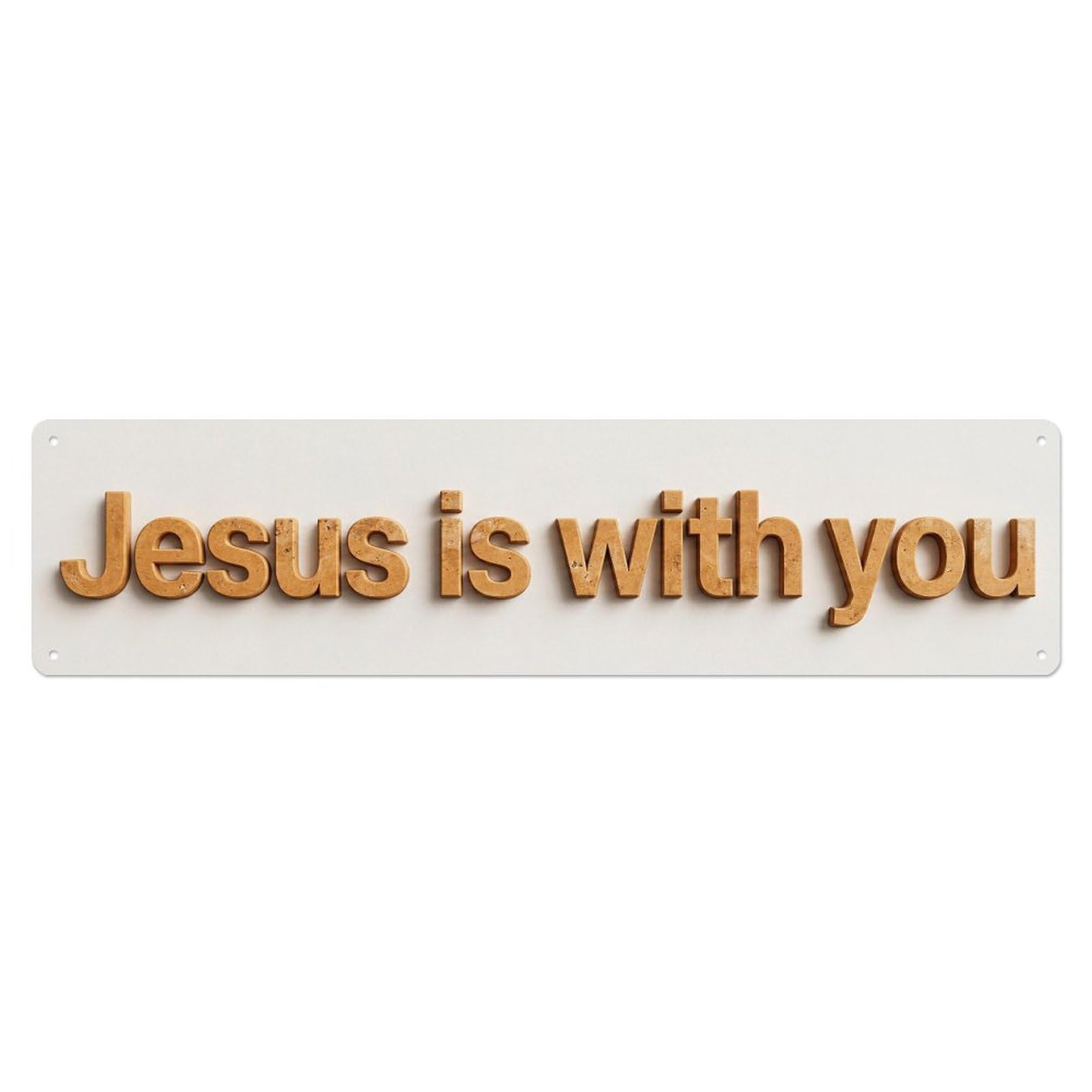 Okahys 4X16inch(10X40cm) Jesus With You Spiritual Holy 1 Vintage Metal Tin Sign