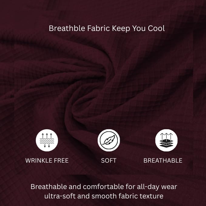 Image of GRECIILOOKS Men's Formal Button Down Shirt - Slim Fit Shirt's for Men | Textured Long Sleeve Polycotton| Business & Meeting Ready (Available in Plus Size)