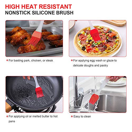 Kincown [NEW UPGRAD] 2 Adjustable Pie Crust Protector Shield+2 Pastry Wheel Decorator and Cutter+1 Baking Brush,Lattice Pizza Pastry Pie Crust Cutter,Pastry Cutter Wheel for Baking Beautiful Pie Crust - Thumbnail 6