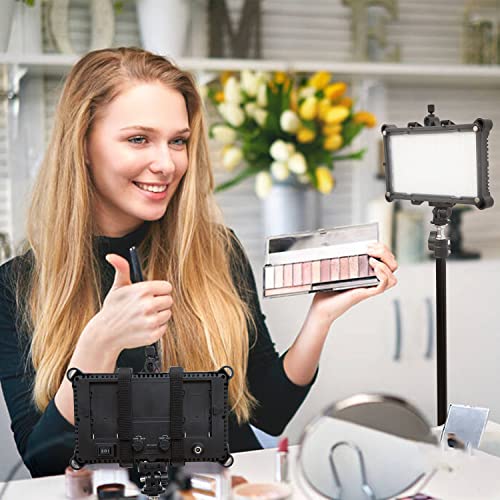 2 Packs Led Video Light,Photography Studio Light With Umbrella Diffuser Photography Lighting Kit ​3500-5500K/Dimming Range 1-100% For Studio, Photography, Portrait & Product Shooting #TOP4