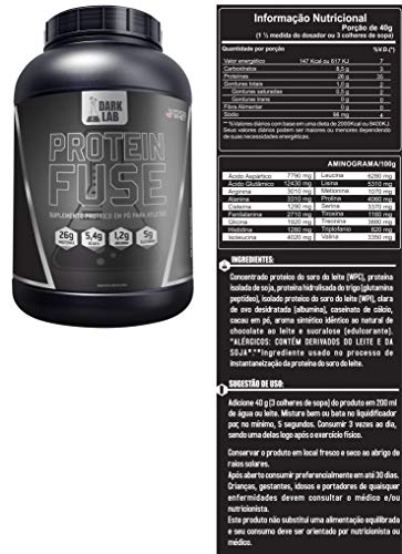 Combo 2x Protein Fuse Choc/Choc + 2x Bcaa 60 Caps + 2x Creatina 100g+ Coqueteleira Roxa Dark Lab