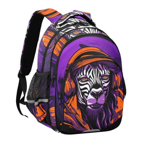 Cartable scolaire tigre orange résistant et léger pour tout-petits - 2