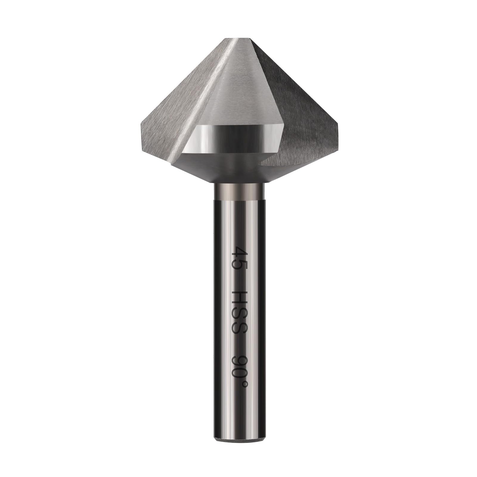 Vearter 45mm Countersink Drill Bit 3 Edge 90ยฐ, HSS High-Speed Steel M2 Chamfer Tool Metal Drill Bits, Deburring Tool for Metal, Stainless Steel, Aluminum, Wood, Plastic