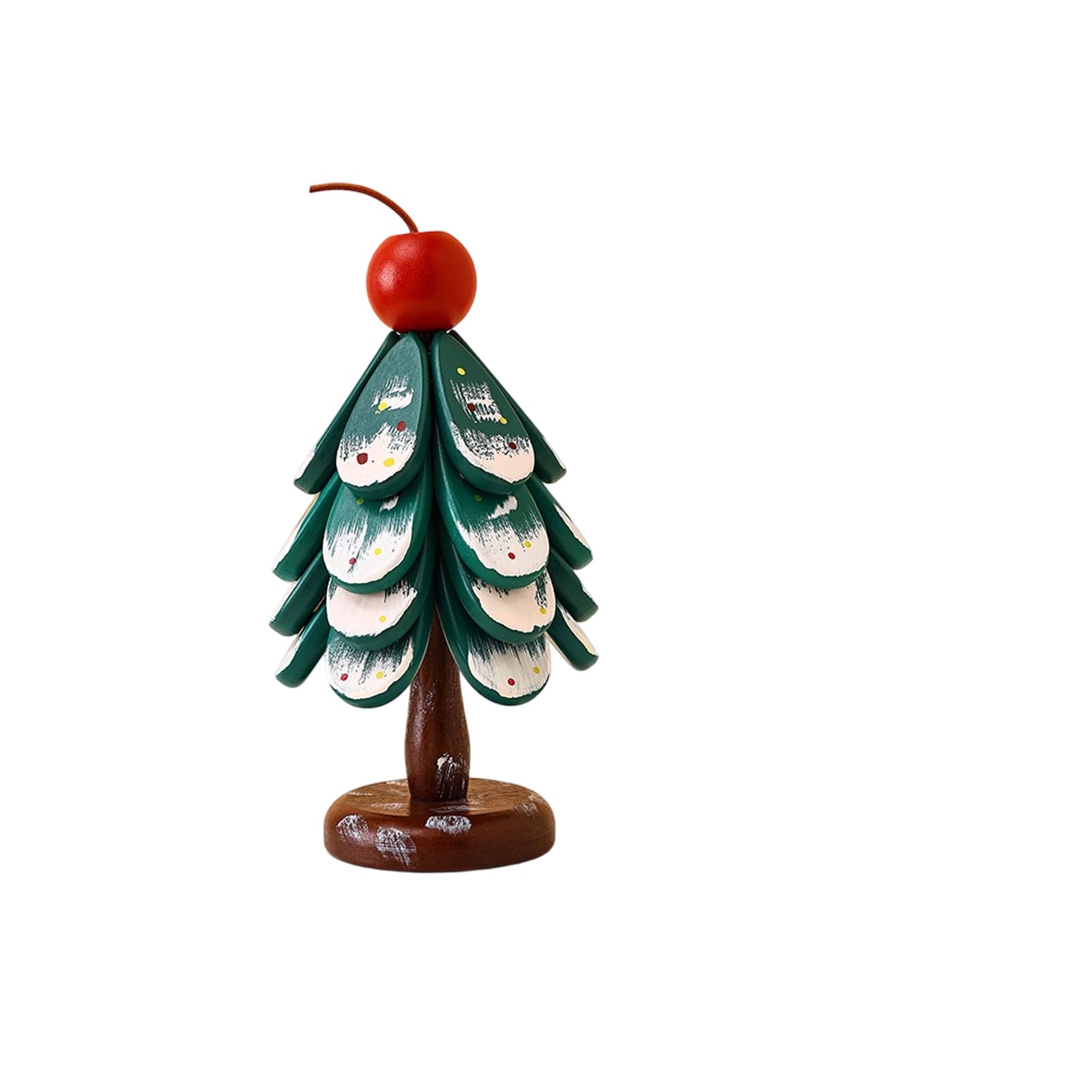 Dessous de verre arbre de Noël en bois réutilisables | Lot de sous-bocks lavables pour table