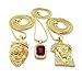 Fashion 21 Micro Lion, Red Stone, Jesus Pendant 24