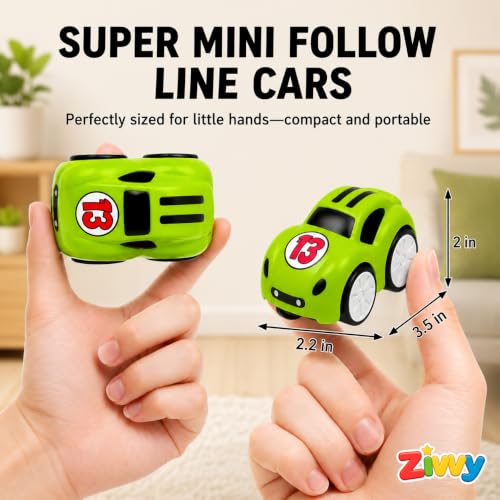 Image of Green Magic Induction Remote Control Car Toy | Smart Sensor Line Following Car with 2.4GHz RC | LED Lights, Music & Auto Tracking Technology | Birthday Gift for Kids