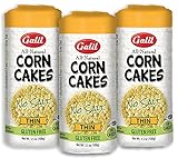 Galil Thin Corn Cakes | Corn Cakes No Salt Corn Snacks 3.5 Ounce (Pack Of 3) Gluten-Free Snack