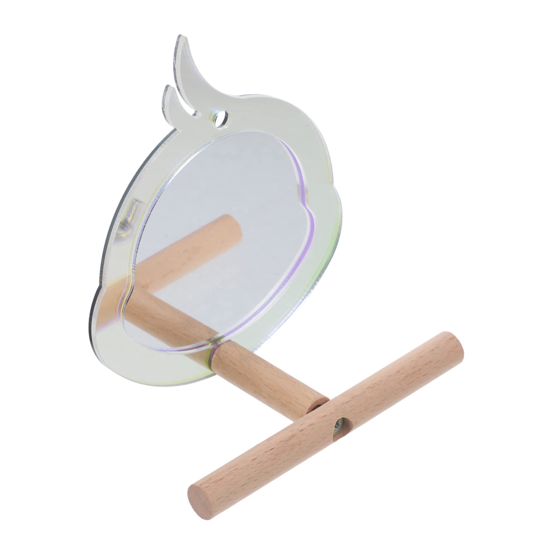 BESPORTBLE 5piezas Percha para Aves De Diseño Adorable Soporte Resistente para Periquitos y Loros Accesorio De Entrenamiento Creativo Espejo para Jaulas De Mascotas