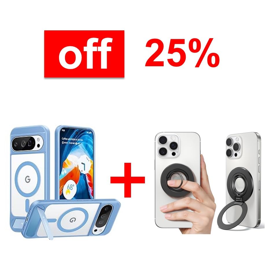 TORRAS Magnetic Phone Grip Ring Holder Kickstand & Case Magnetic