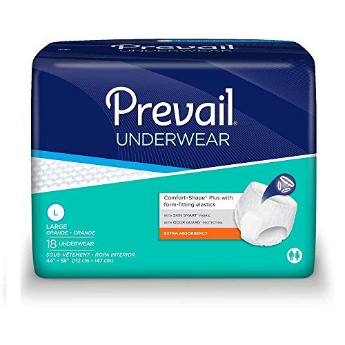 Prevail Extra Underwear, Large, Pull On, Moderate Absorbency, PV-513 - Pack of 18