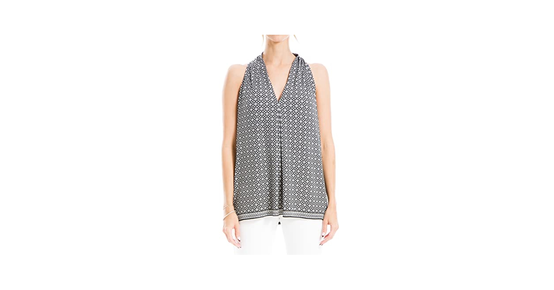 Amazon.com: Max Studio Women's V-Neck Tank Top with Inverted