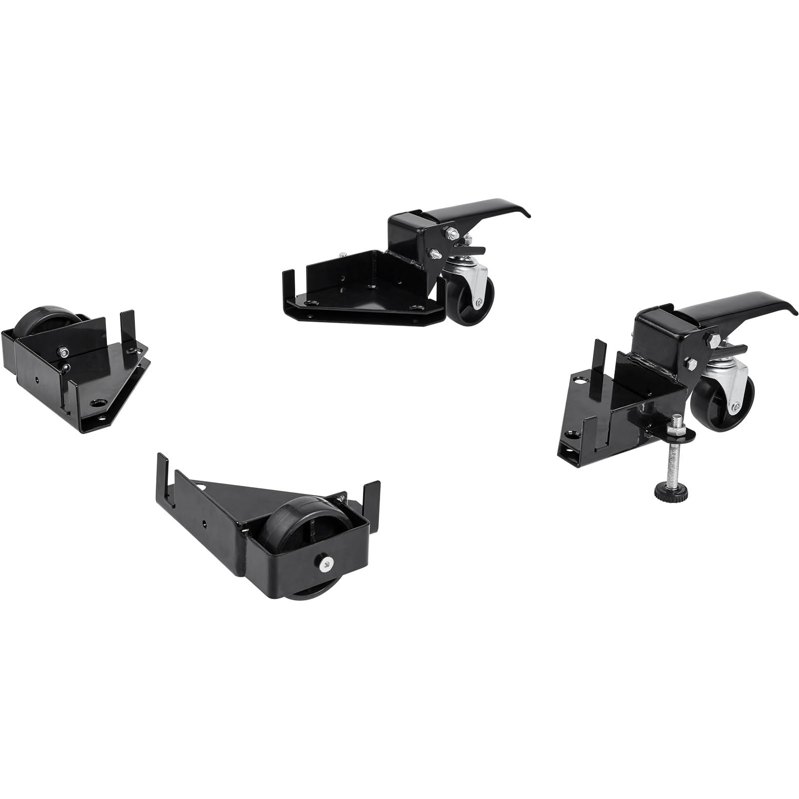VEVOR Base Móvil de Capacidad de 181,4 kg Ajustable de 241,3x241,3mm hasta el Infinito Soporte de Base Móvil Universal Resistente con Ruedas Giratorias para Equipos de Carpintería, Muebles, Máquinas