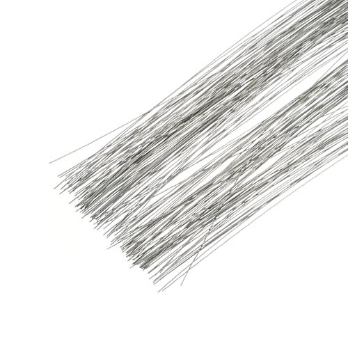 Alambre para flores artificiales y manualidades PATIKIL calibre 24 plateado zincado