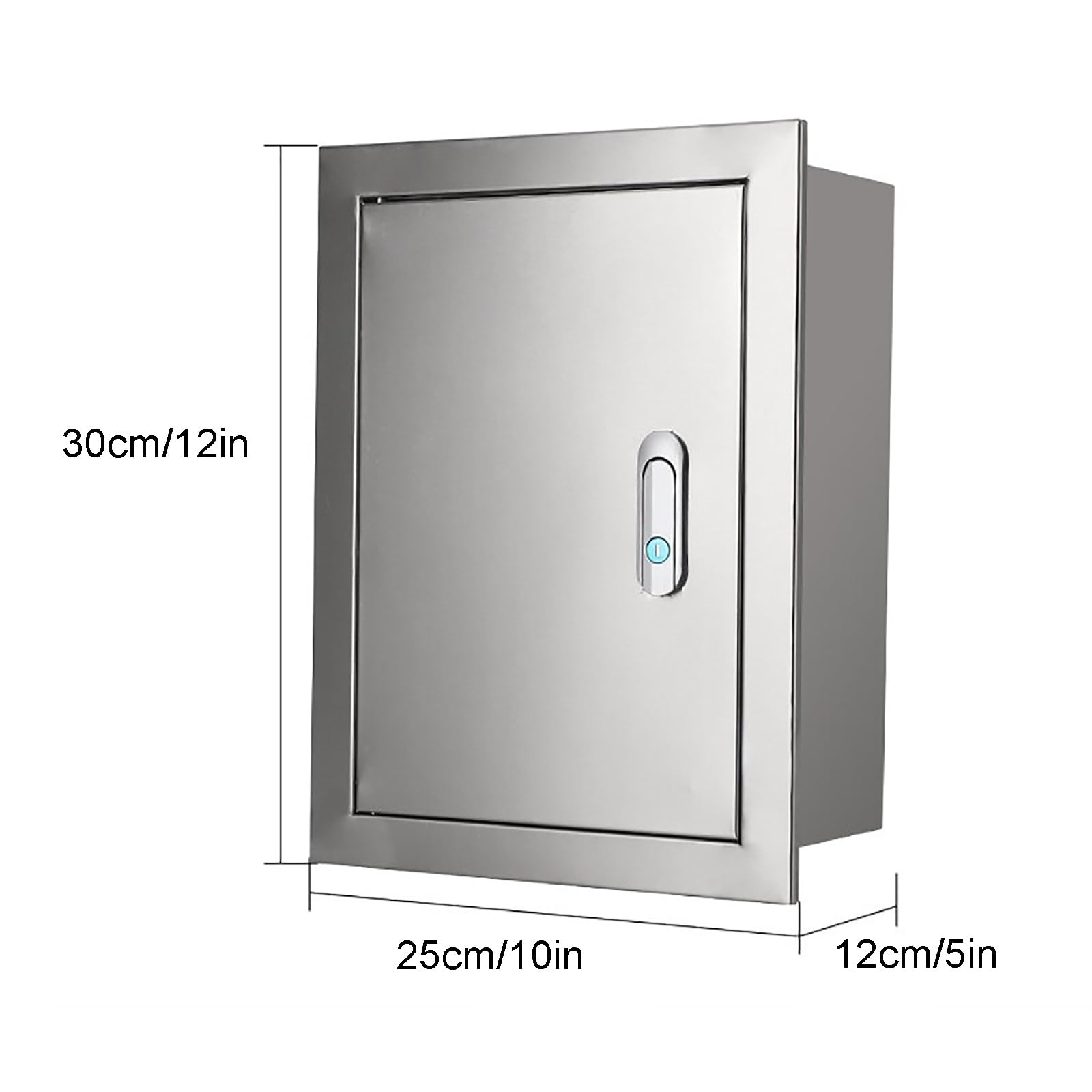 Coffret Electrique Etanche Encastrable, Boite Electrique pour Intérieur et Extérieur, Boite Derivation Etanche avec Serrure et Plaque de Fixation(25x30x12cm/10x12x5in)
