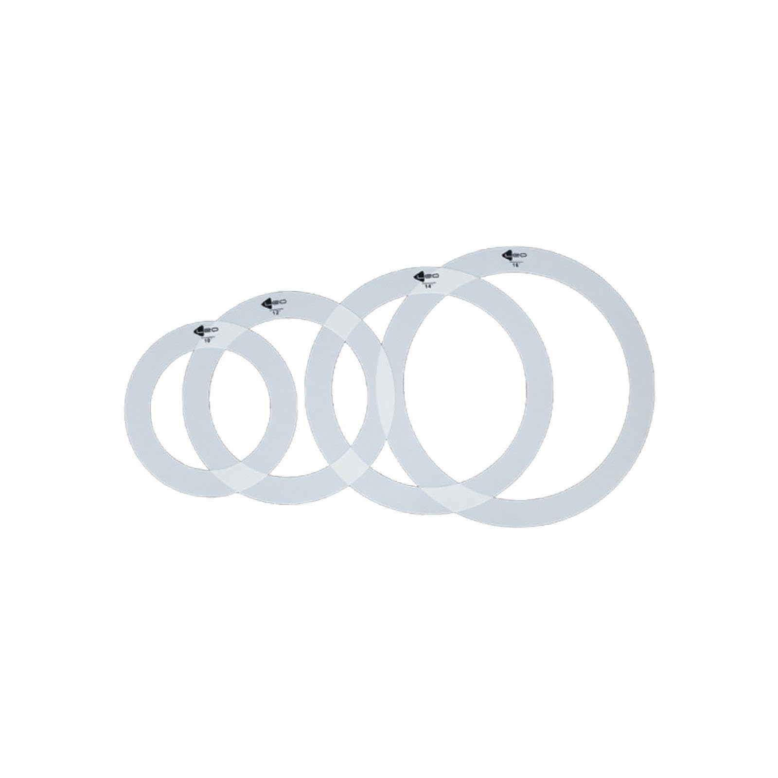 Batterie Electronique Adulte Anneaux D'Amortissement Pour Batterie - Kit 4 Tailles (10,12,14,16 Pouces) - Réduction Harmoniques Anneaux Drum Mute