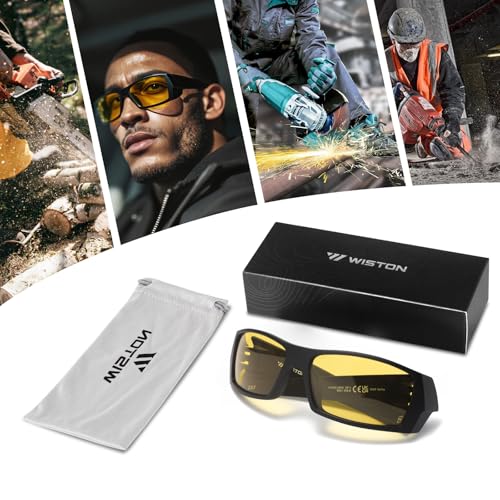 Image of WISTON Z87 Sunglasses Wrap Around Sunglasses for Men Rectangular Safety Glasses UV400 for Sport Working 8231