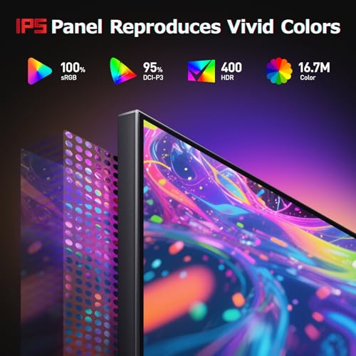 undefined KOORUI 27" Gaming Monitor, 200Hz 1ms Fast IPS, WQHD (2560 x 1440p) HDR 400 Display, DCI-P3 95% Color Gamut, FreeSync Premium, Adaptive G-Sync, HDMI x 2, DisplayPort, G2721P の商品画像 5