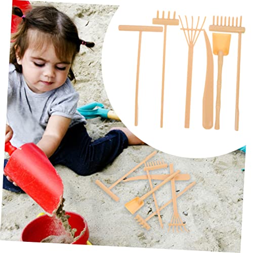 SEWOART 2 Conjuntos De Mini Ancinho De Bambu Ferramentas De Areia De Bambu Iy Rock Zen Jardim Kit Ca