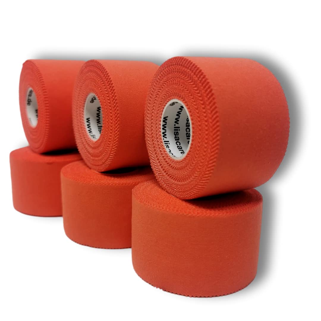 LisaCare Sports Tape, 6 Rolls 3.8 cm Wide, Sports Tapes, Football Tape, Athletic Tape