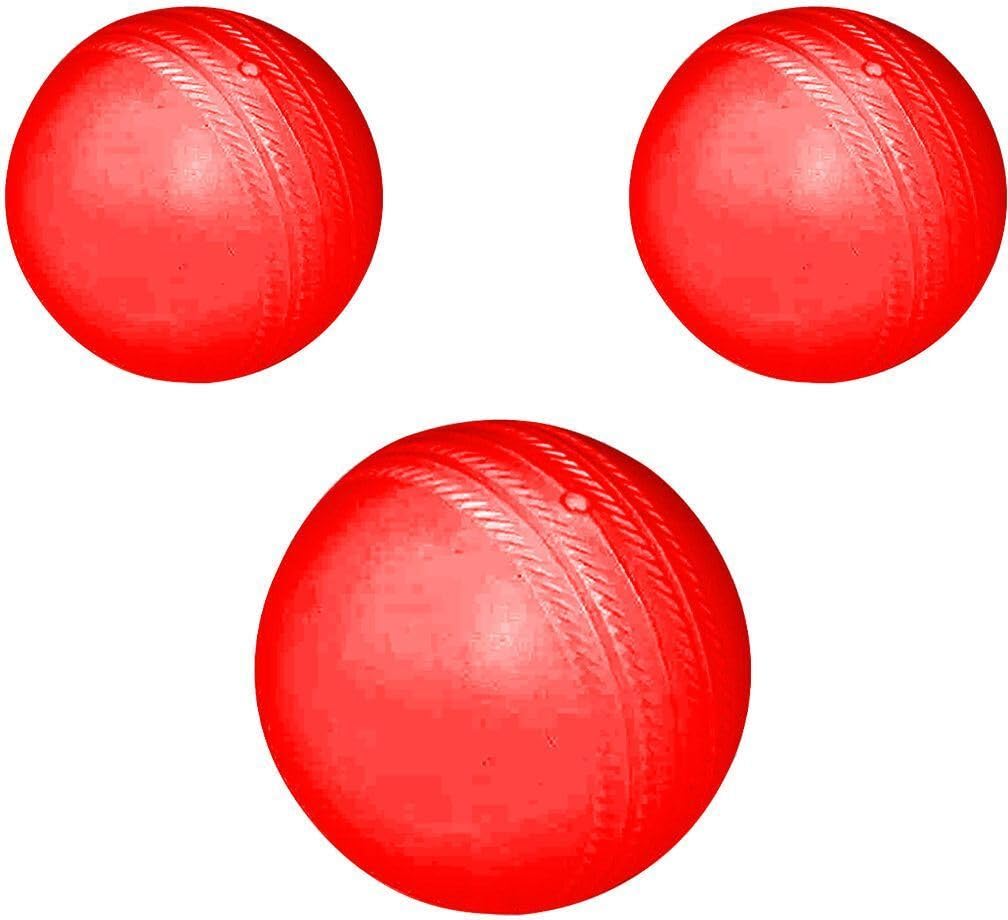 Kids Plastic Balls Cricket Training Ball (Standard, Pack of 3, Red)-image-25