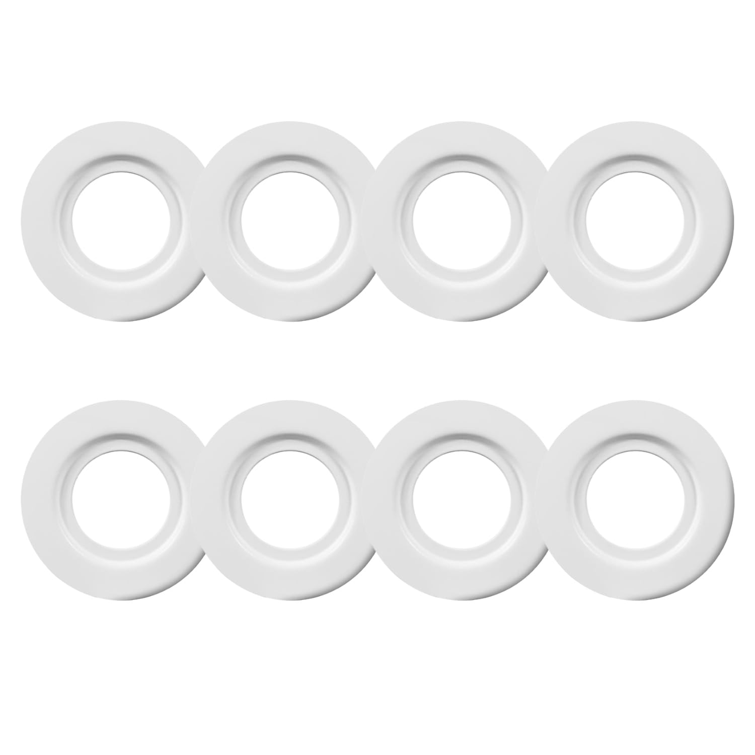 Electrical4all White 8 Pieces Metal Lamp Shade Reducer Ring For Es/E27 To Bc/B22 Plate Light Fitting Lampshade Washer Adaptor Converter (White)