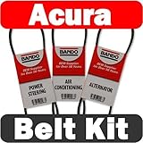 BANDO Replacement for 1996 1997 1998 1999 2000 2001 Acura Integra Models rs gs ls 3 piece serpentine drive belt set 4PK870 4PK790 4PK920 ALTERNATOR AIR CONDITIONER POWER STEERING