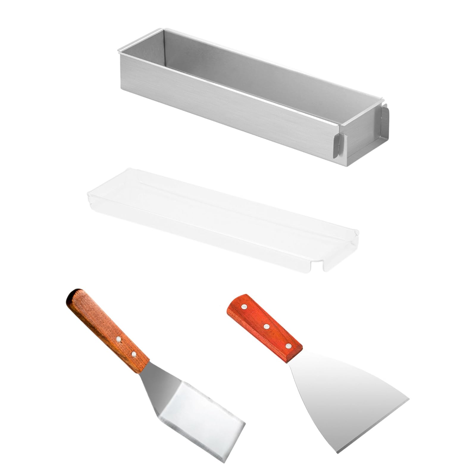 MALSSE Of 3 Rectangular Tiramisu Molds with Removable Panel & Spatula | Nonstick Coating Sturdy Bakewares