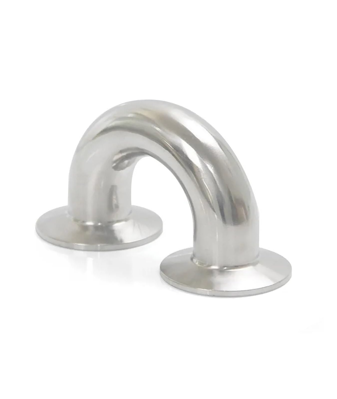 Morsetto triplo per uso alimentare, 3,8 cm, 2,5 cm, 7,6 cm, 8,9 cm, 3,5 cm, ghiera in acciaio inox 304, sanitario a gomito a 180 gradi, per birra casalinga (dimensioni: 51 mm x ghiera 64)