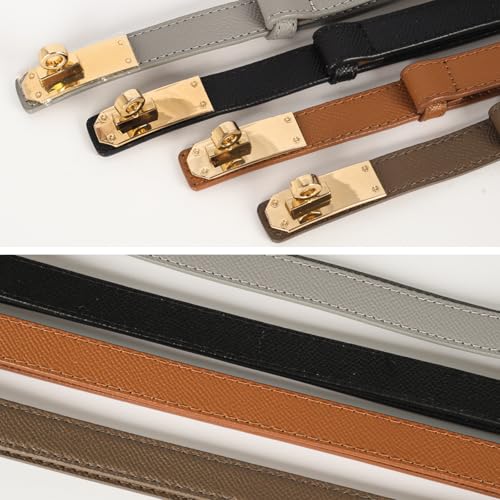 Image of Aurolran Women's Leather Belt with Buckle - Ideal for Dresses, Jeans, and Coats