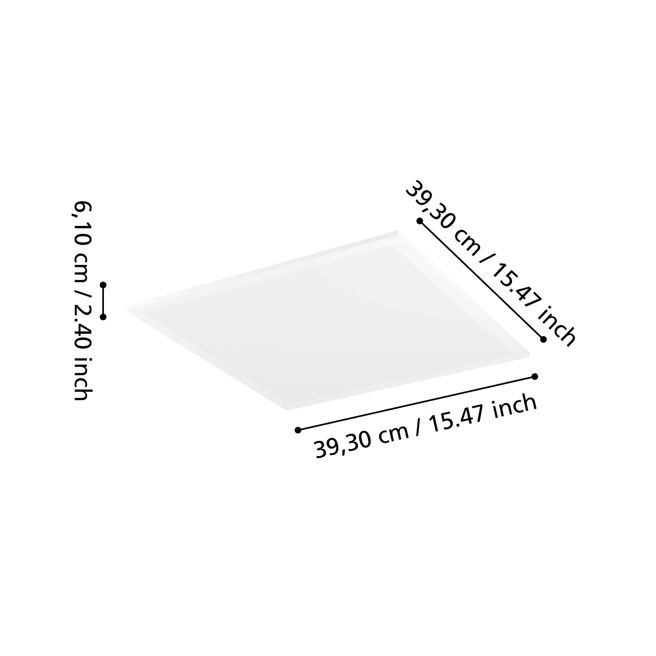 EGLO connect.z Smart-Home LED Panel Moradillo-Z, 40 x 40 cm | ZigBee Deckenleuchte, Matter, App und Sprachsteuerung Alexa, warmweiß-kaltweiß, RGB, dimmbar, Deckenlampe weiß