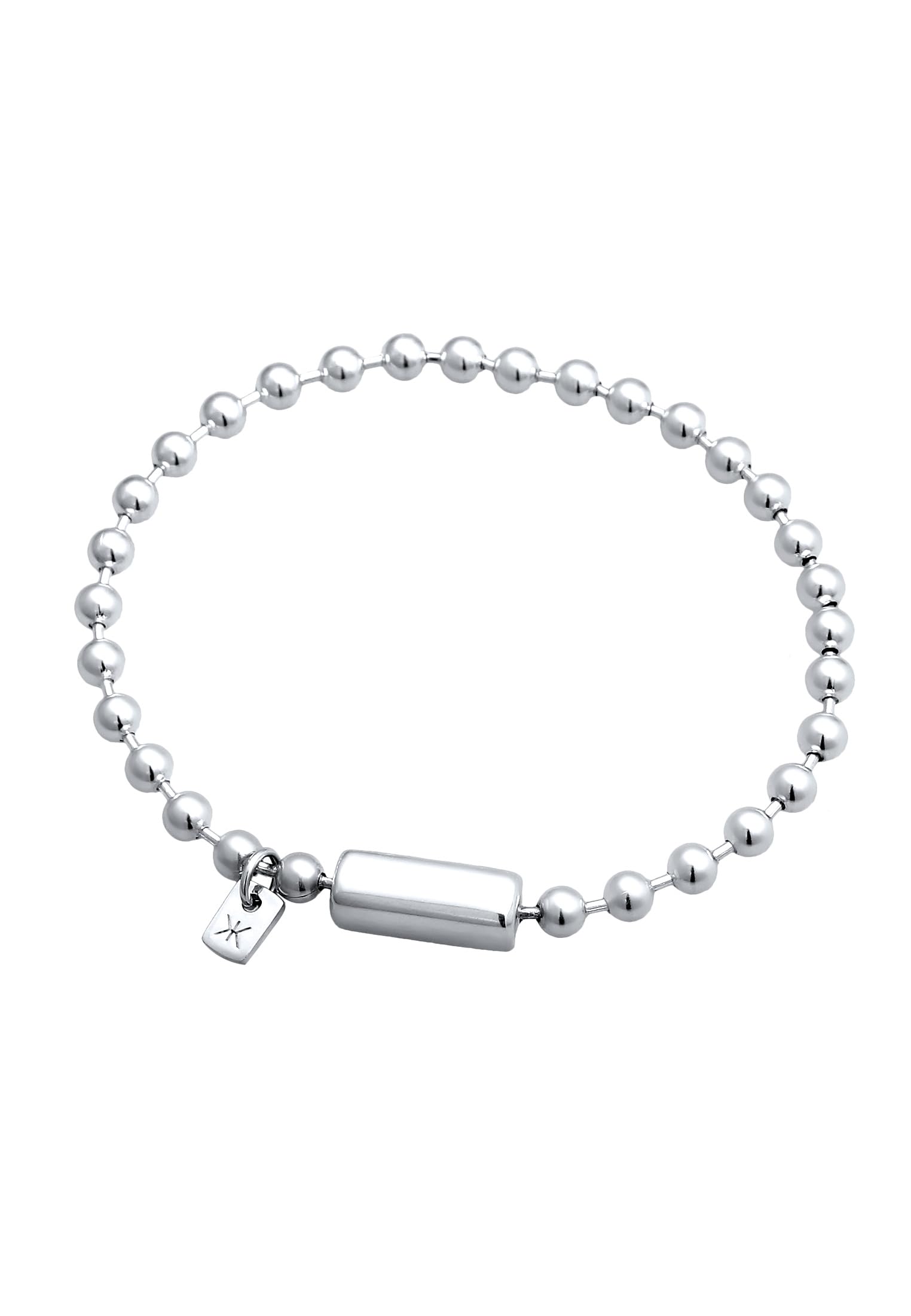 Kuzzoi Herren Silber Armband Kugelkette (4 mm) 925 Silber