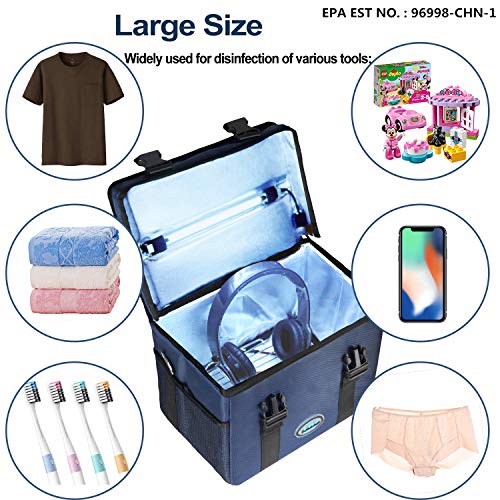 UV-C Light UV Cleaner Bag Portable/USB Input/Jumbo Size Capacity / 5/15/30 Minutes Timer/UVC Without Ozone Smell ( Sterile tote CTUV-T2)