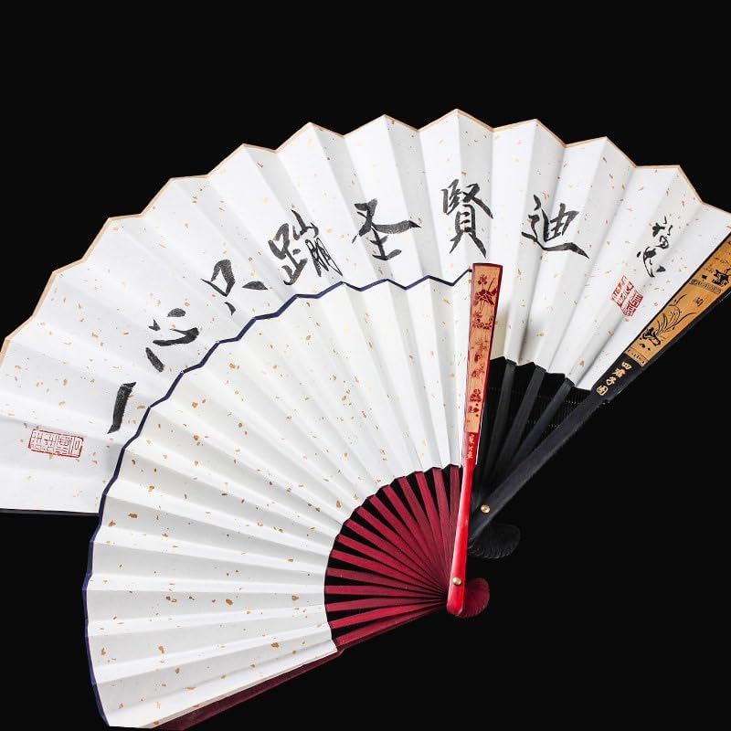 QinXingBaiHuoDian Chinese Copying Crafts Calligraphy practice art Supplies 折扇空白宣纸中国风扇子书法手工刻字广告扇创意古风竹制礼品（1Pcs 9寸20方紫色