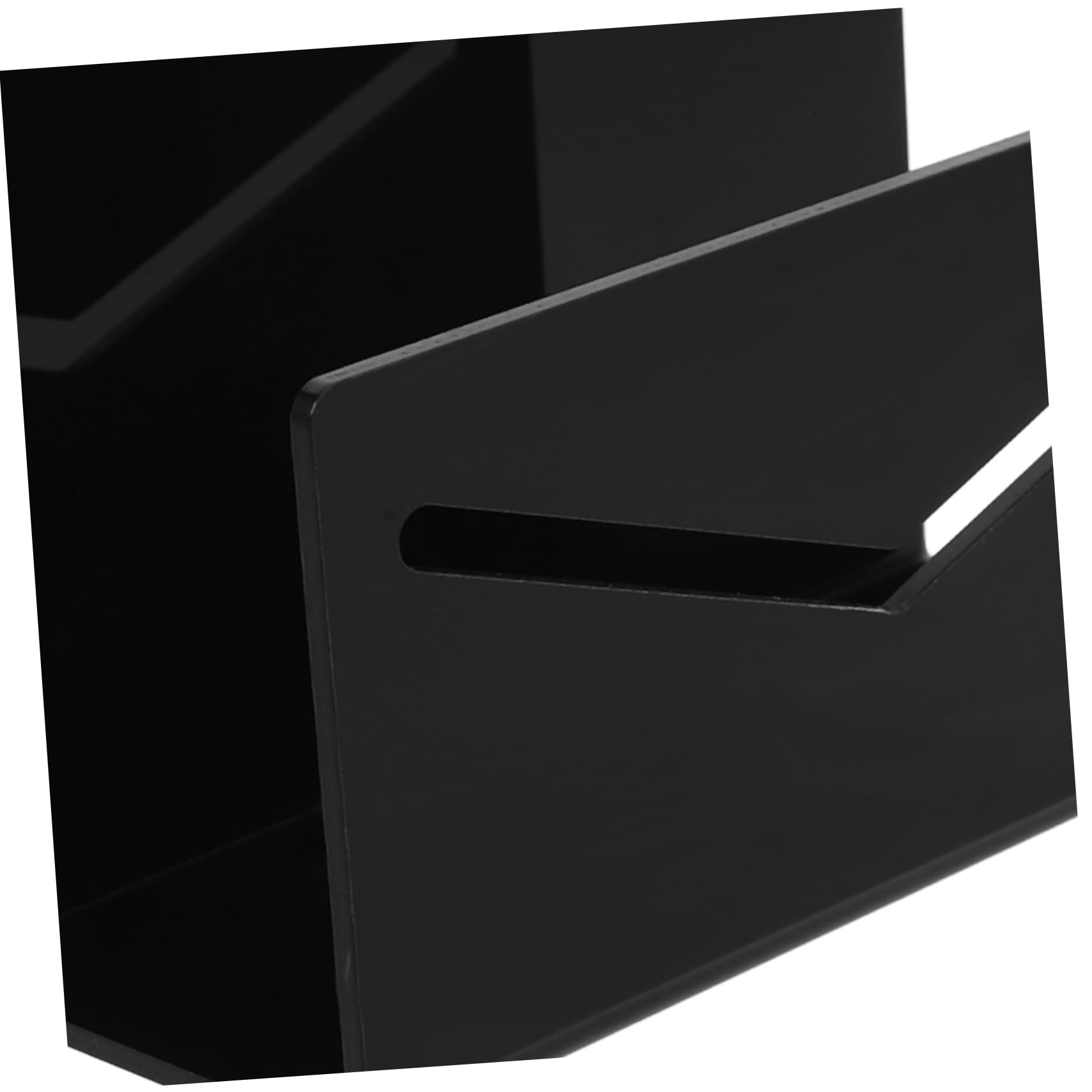 NUOBESTY Organizzatore Documenti in Acrilico Nero Angoli Arrotondati per Scrivania