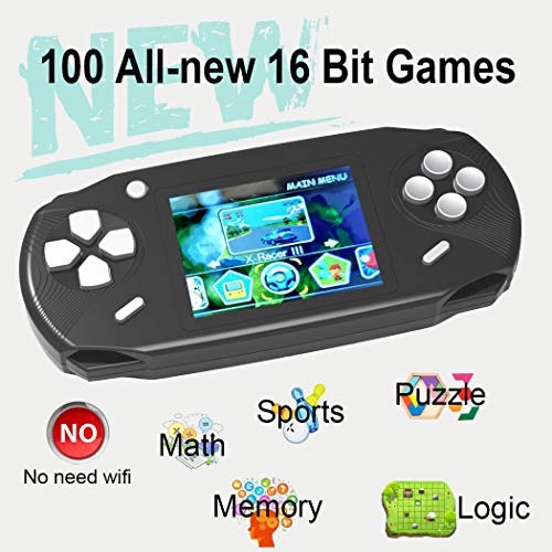 Beijue 16 Bit Handheld Games For Kids Adults 3.0'' Large Screen Preloaded 100 Hd Classic Retro Video Games Usb Rechargeable Seniors Electronic Game Player Birthday Xmas Present (Black) #TOP1