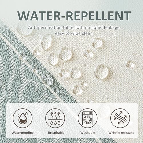 Linen Tablecloths for Square Tablecloth,Beige Tablecloth Advanced Waterproofing Technology for Dinningroom,Farmhouse