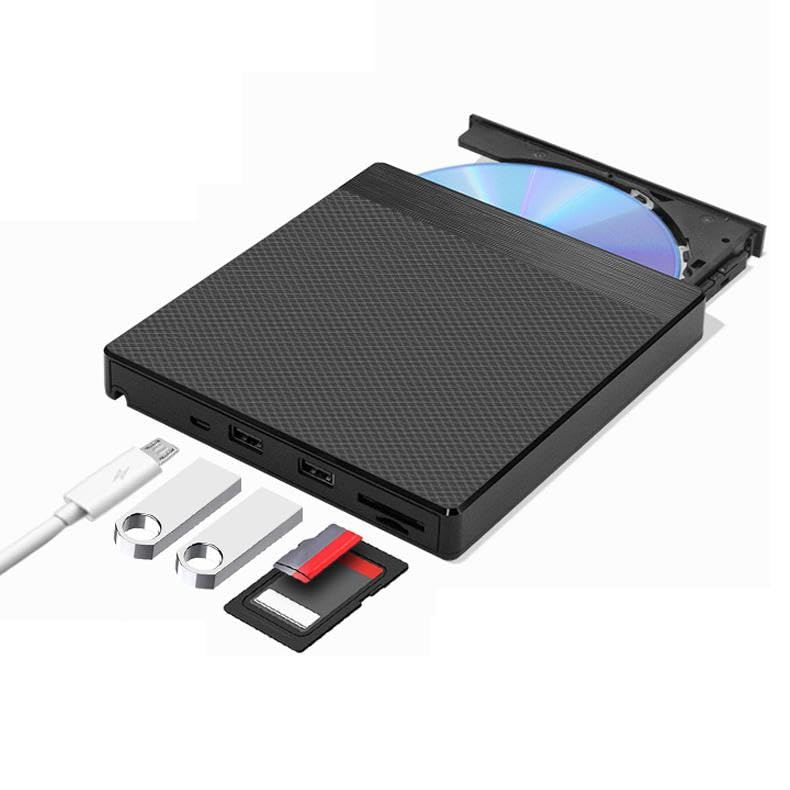 Unidad óptica externa USB 2 en 1 con lector y grabadora miniatura 1